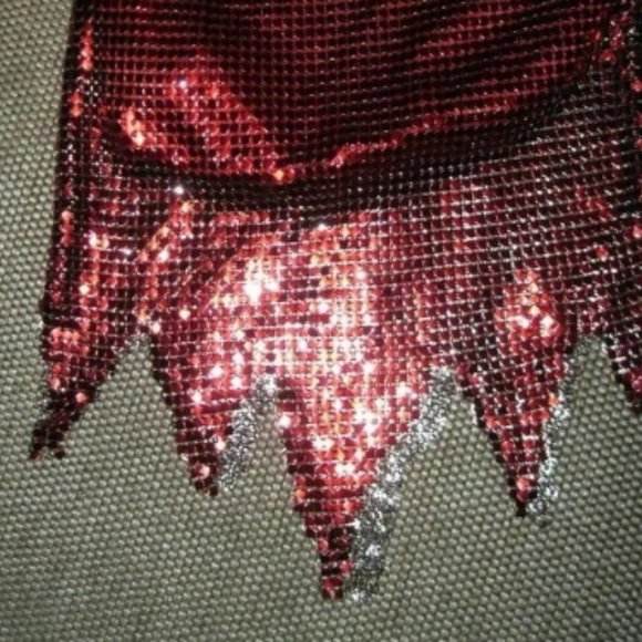 ❤️NEW WHITING & DAVIS RED MESH Bracelet Bag Purse - Picture 3 of 8